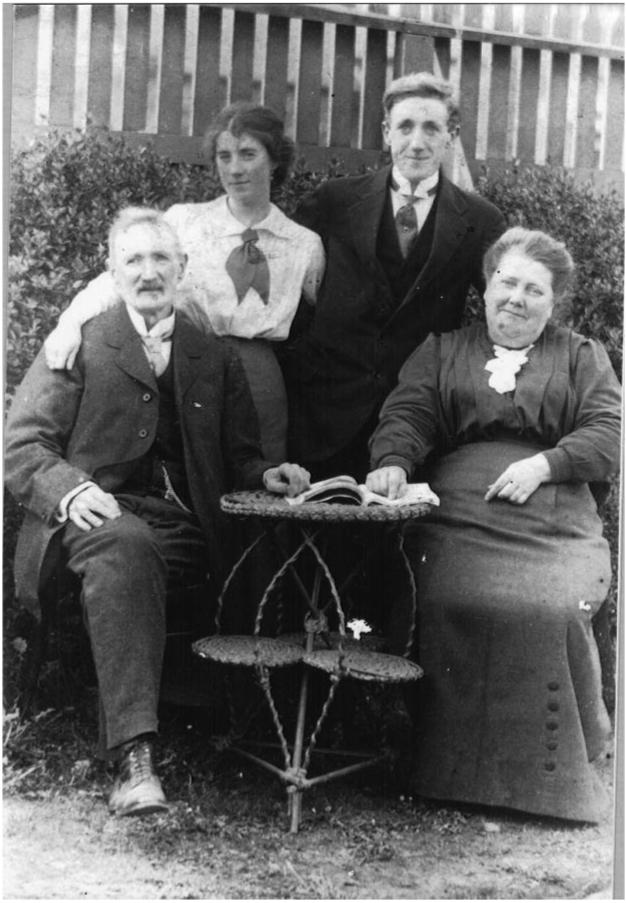 grandfather and grandmother laird sitting