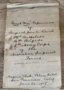 sergeant jc laird war diary